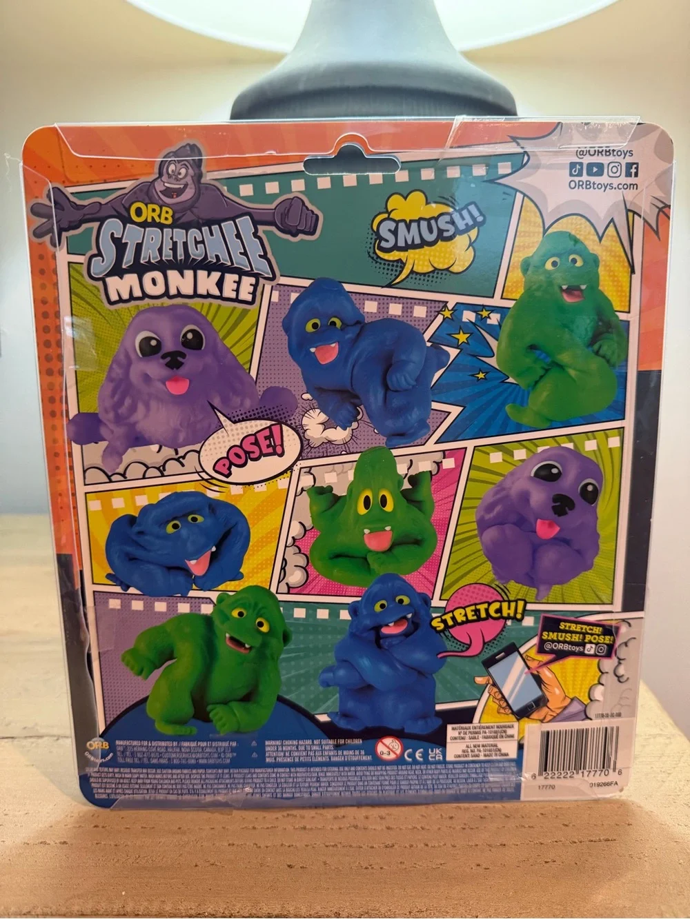Orb Stretchee Monkee Blue Stretch Sensory Toy